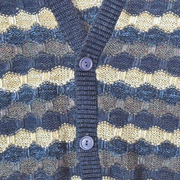 Vintage Grandpacore New Era Cardigan L Retro 90s Grunge Cobain Knit Made in USA - Picture 5 of 8